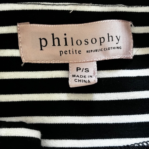 Philosophy 3/4 Sleeve Cropped Jacket - Black/White Petite S - Picture 6 of 8